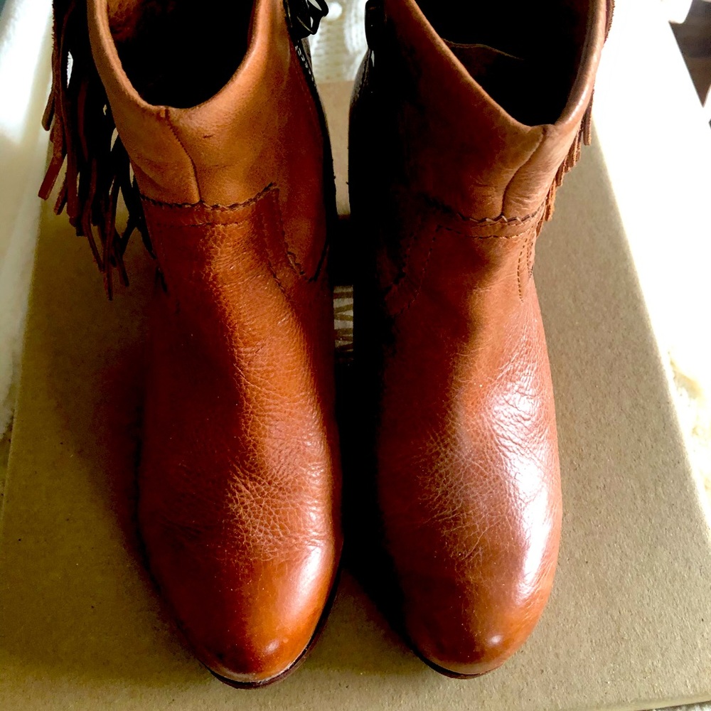 Sam Edelman leather fringed Booties
